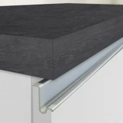 Isola cucina centrale 200x90 cm 4 ante bianco piano grigio pietra Gourmet