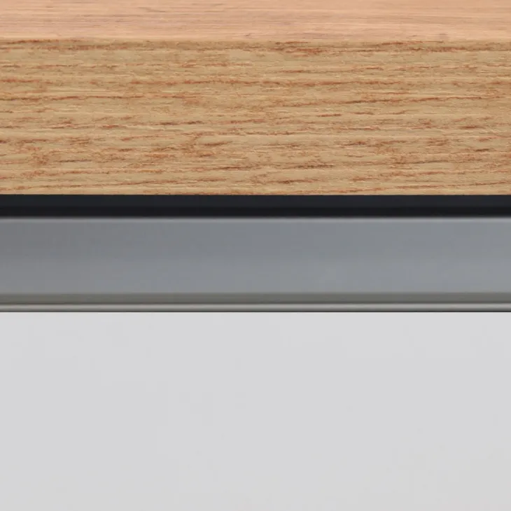 Isola cucina centrale 200x90 cm 4 ante bianco piano rovere Gourmet