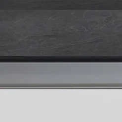 Isola cucina centrale 200x90 cm 4 ante 4 cassetti bianco piano grigio pietra Gourmet