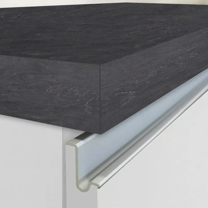 Isola cucina centrale 200x90 cm 4 ante 4 cassetti bianco piano grigio pietra Gourmet