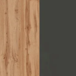 Isola cucina centrale 200x90 cm 4 ante 4 cassetti antracite piano rovere Gourmet