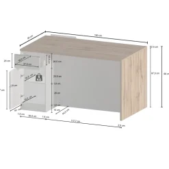 Isola cucina centrale 160x90 cm 2 ante 2 cassetti bianco piano grigio pietra Gourmet