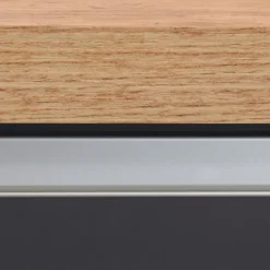 Isola cucina centrale 160x90 cm 2 ante 2 cassetti antracite piano rovere Gourmet