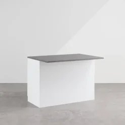 Isola cucina centrale 125x90cm bianco piano grigio pietra Gourmet