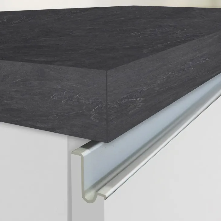 Isola cucina centrale 125x90cm bianco piano grigio pietra Gourmet