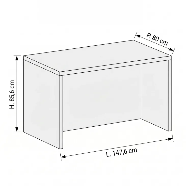 Isola cucina centrale 148x80 cm moderna rovere Dalia