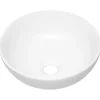 Lavabo bagno da appoggio ø32cm ceramica bianco Bollon