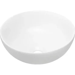 Lavabo bagno da appoggio ø32cm ceramica bianco Bollon