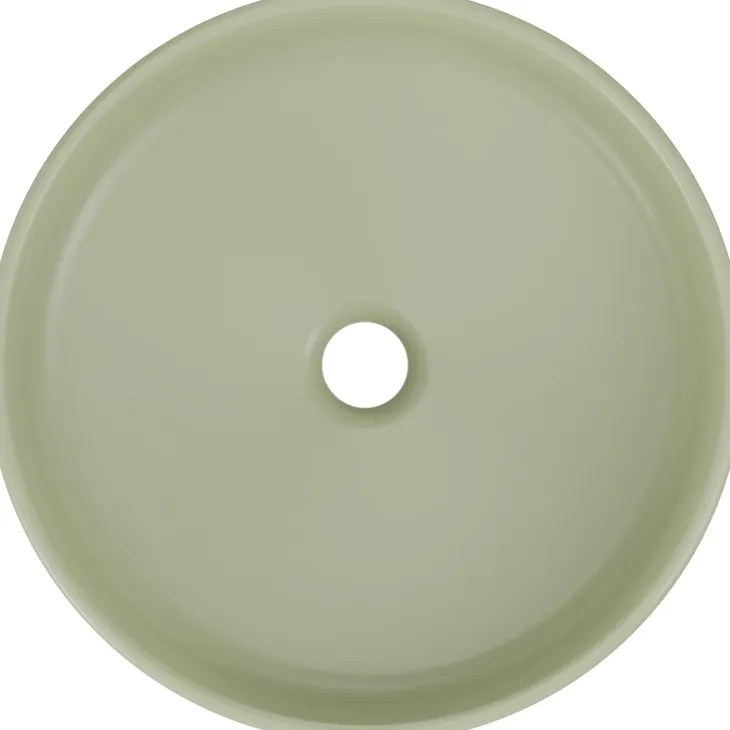 Lavabo bagno da appoggio ø40cm ceramica verde Lolli