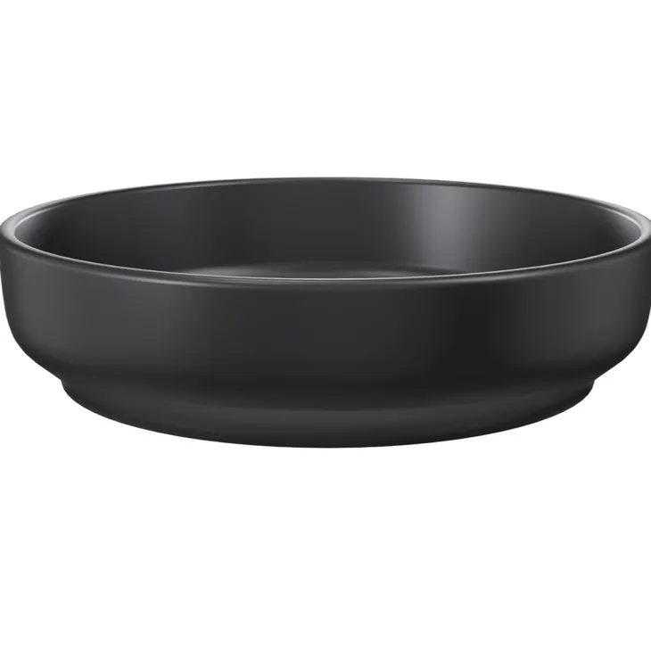 Lavabo bagno da appoggio ø40cm ceramica nero Lolli