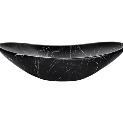 Lavabo bagno da appoggio 61x36cm ceramica nero Spuky