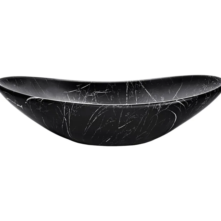Lavabo bagno da appoggio 61x36cm ceramica nero Spuky