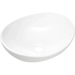 Lavabo bagno da appoggio 41x33cm ceramica bianco Shell