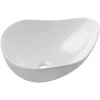 Lavabo bagno da appoggio 51x39cm ceramica bianco Flower