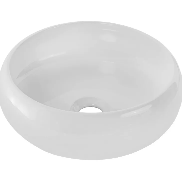 Lavabo bagno da appoggio 36x36cm ceramica bianco Roll