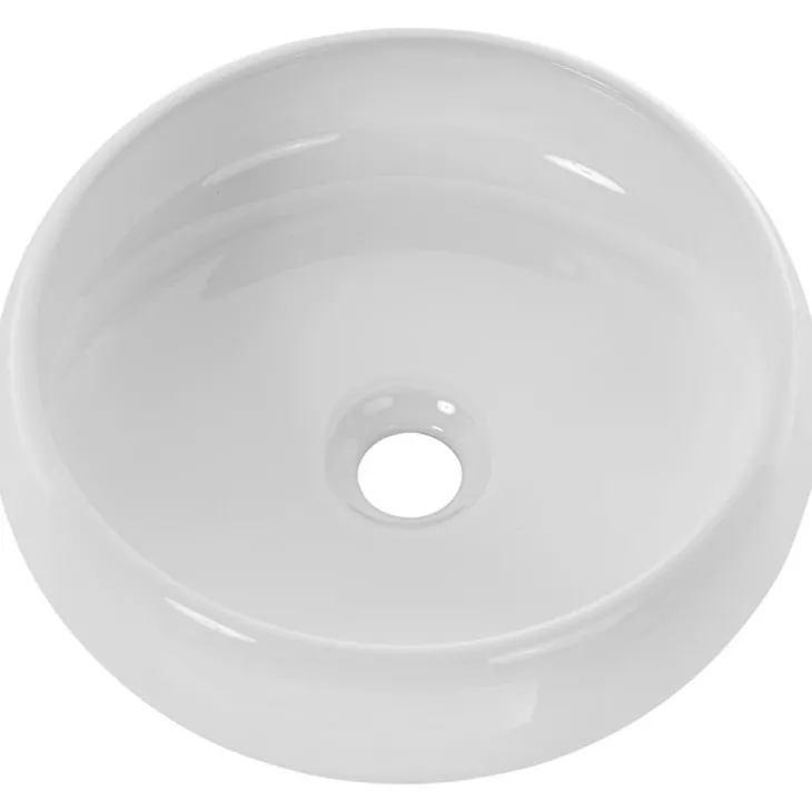 Lavabo bagno da appoggio 36x36cm ceramica bianco Roll