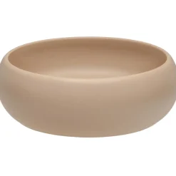 Lavabo bagno da appoggio 36x36cm ceramica beige cappuccino Roll