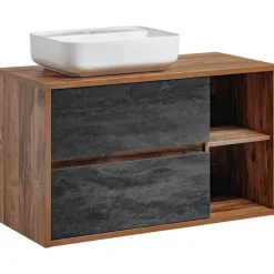 Lavabo bagno da appoggio 50x40cm ceramica bianco Delty