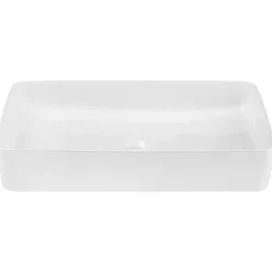 Lavabo bagno da appoggio 61x34cm ceramica bianco Obscur