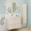 Lavabo bagno da appoggio 55x35cm ceramica avorio Longy