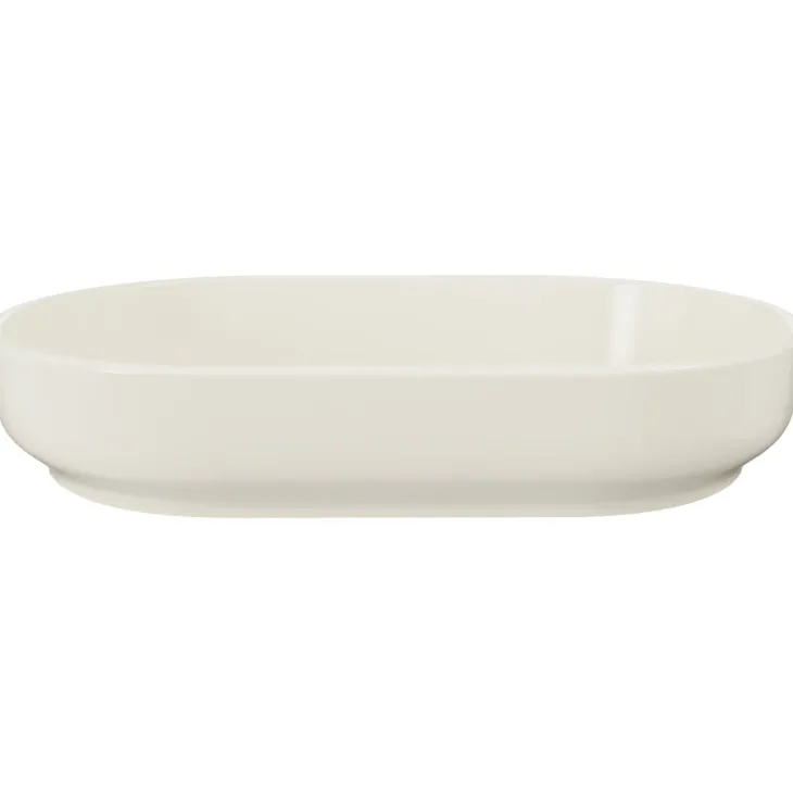 Lavabo bagno da appoggio 55x35cm ceramica avorio Longy