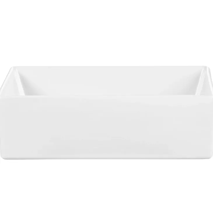 Lavabo bagno da appoggio 35x22cm ceramica bianco Puky