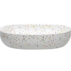 Lavabo bagno da appoggio 60x42cm ceramica bianco Pollok