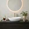 Lavabo bagno da appoggio 41x34cm in ceramica bianco lucido Ondea