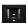 Lavabo bagno da incasso 81x46cm ceramica nera Maverick