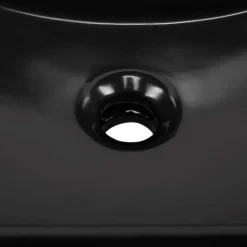 Lavabo bagno da incasso 81x46cm ceramica nera Maverick