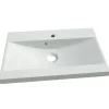 Lavabo bagno da incasso 60x35cm conglomerato bianco Bolla