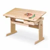 Lavagna per bambini regolabile 109x55cm pino Atenea