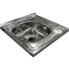 Lavello da appoggio 60x60 cm 1 vasca acciaio inox Darya