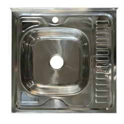 Lavello da appoggio 60x60 cm 1 vasca acciaio inox Darya