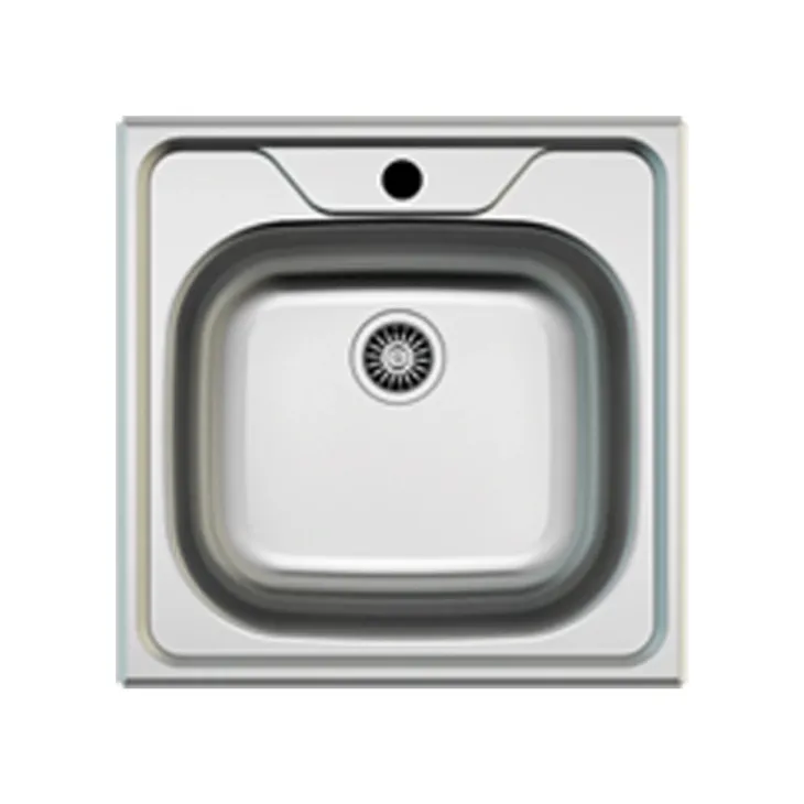 Lavello da incasso 48x48cm a pozzetto 1 vasca acciaio inox Prokit