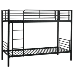 Letto a castello con 2 letti singoli 90x200cm nero Rodin