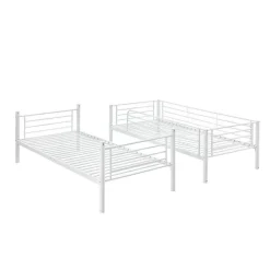 Letto a castello con 2 letti singoli 90x200cm bianco Rodin