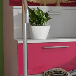 Letto a castello per bambini 254x120cm bianco rosa Enrico Gihome®