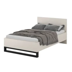 Letto alla francese 140x200cm beige cashmere Petra