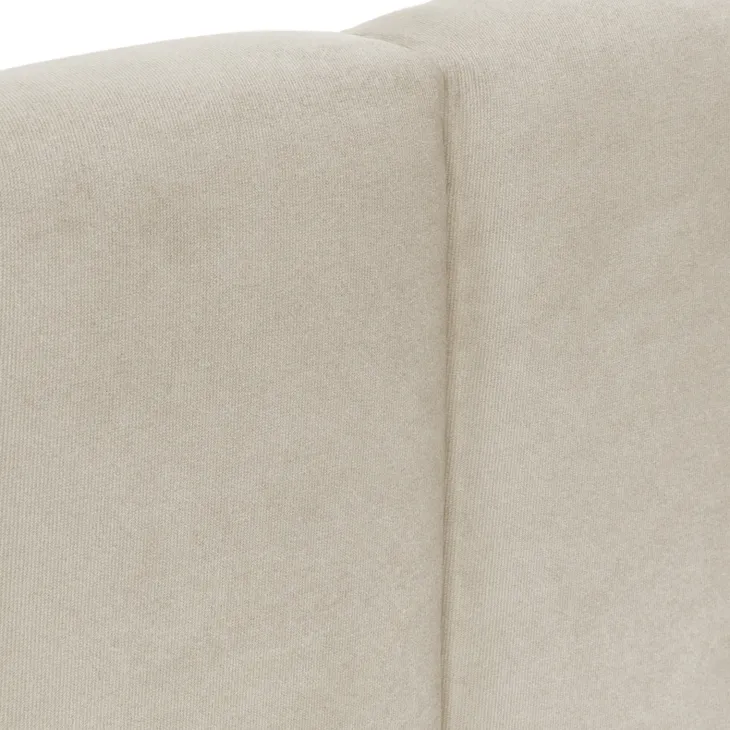 Letto alla francese 140x200 cm con rete contenitore imbottito beige Cometa