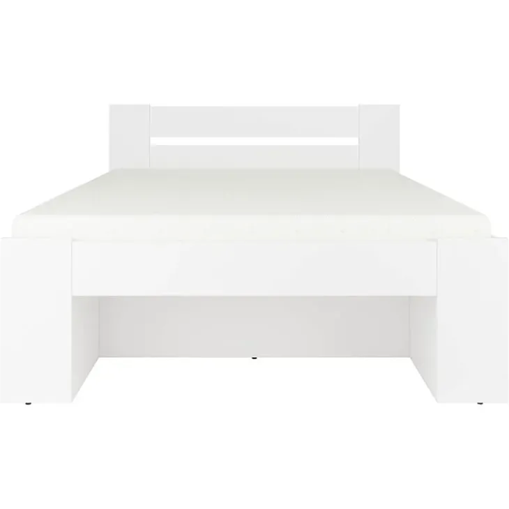 Letto alla francese 140x200cm con set cassettoni bianco Aurora