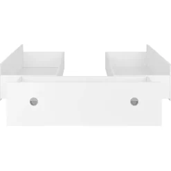 Letto alla francese 140x200cm con set cassettoni bianco Aurora