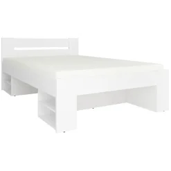 Letto alla francese 140x200cm con set cassettoni bianco Aurora