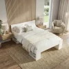 Letto alla francese 140x200cm contenitore bianco Aurora