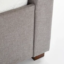 Letto alla francese 140x200cm in tessuto grigio Mestre Gihome®