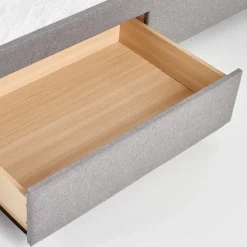 Letto alla francese 140x200cm in tessuto grigio Mestre Gihome®