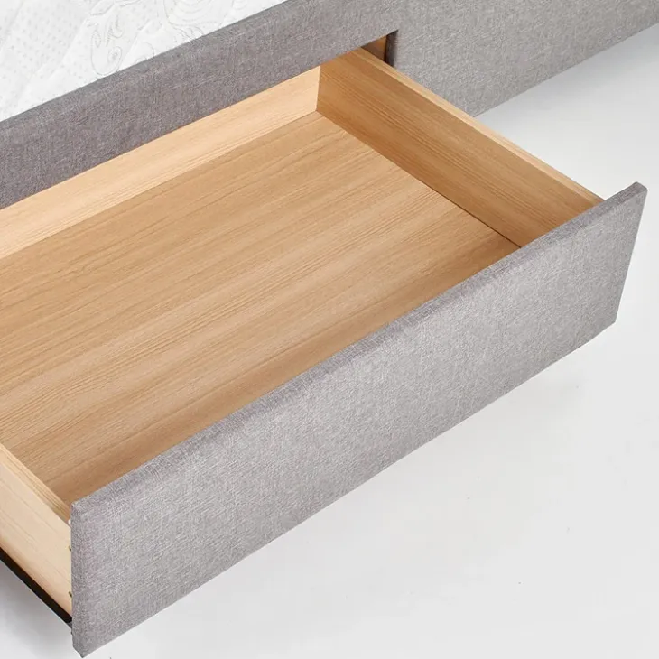 Letto alla francese 140x200cm in tessuto grigio Mestre Gihome®