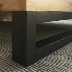 Letto alla francese 140x200cm rovere nero Petra