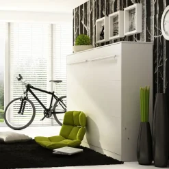 Letto a scomparsa orizzontale 90x200 cm singolo bianco Chimera