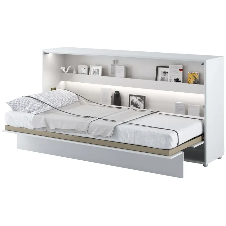 Letto a scomparsa orizzontale 90x200 cm singolo bianco Camelio